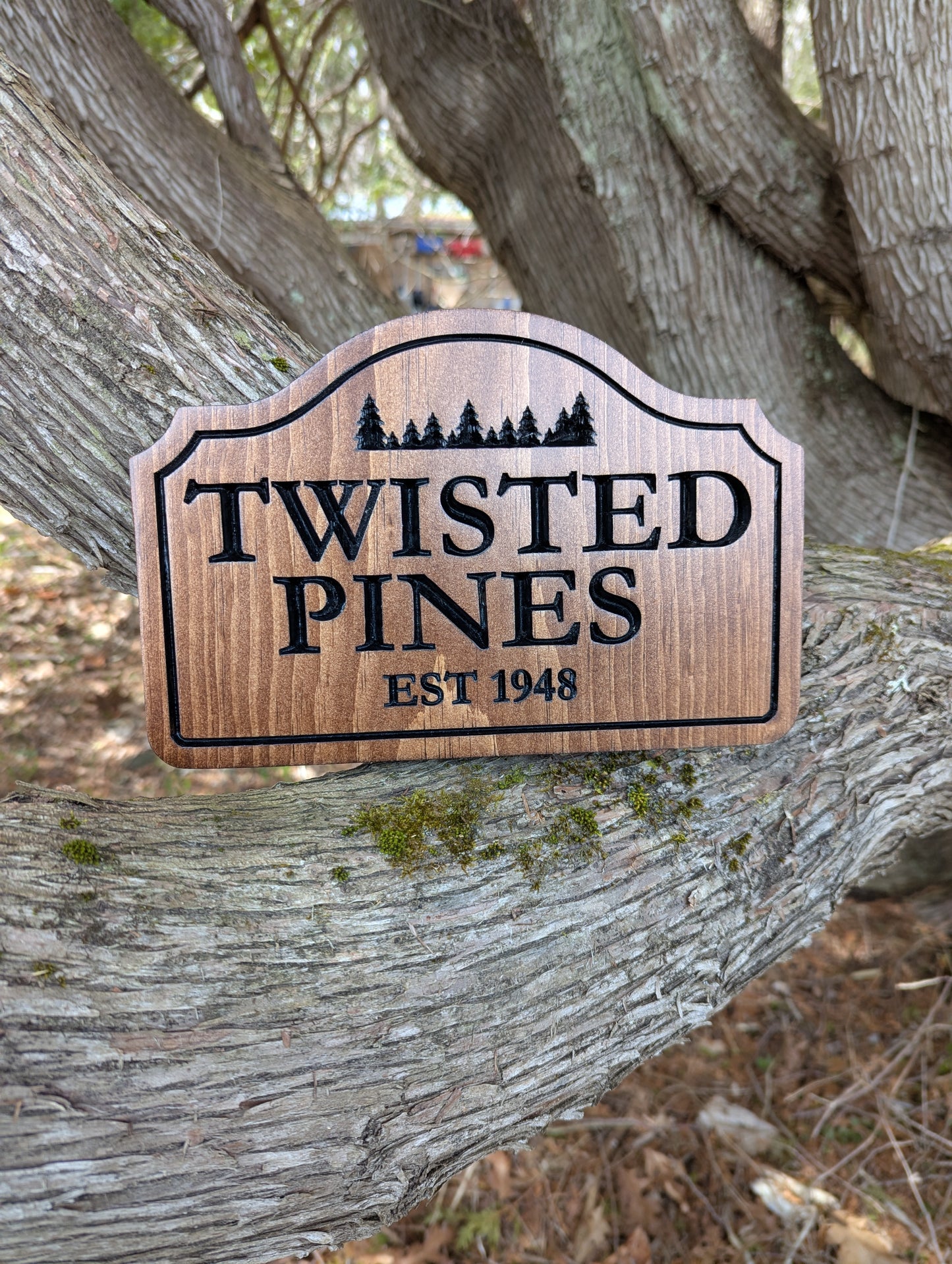 Curved Edges Engraved Sign