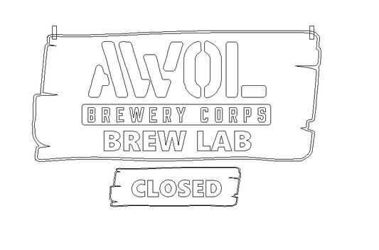 AWOL Brewery Signs