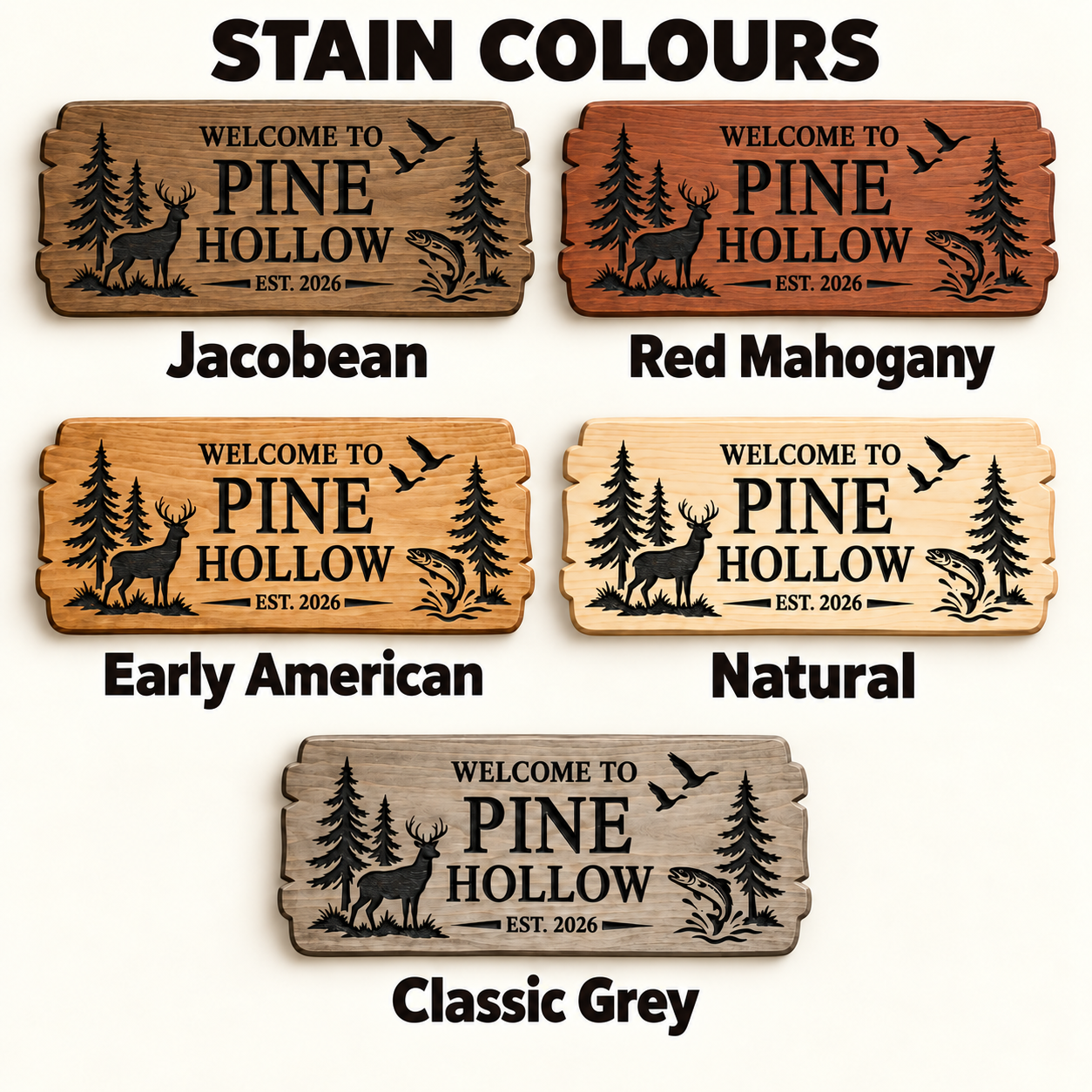 Engraved Wooden Cabin Sign | Personalized | Rustic