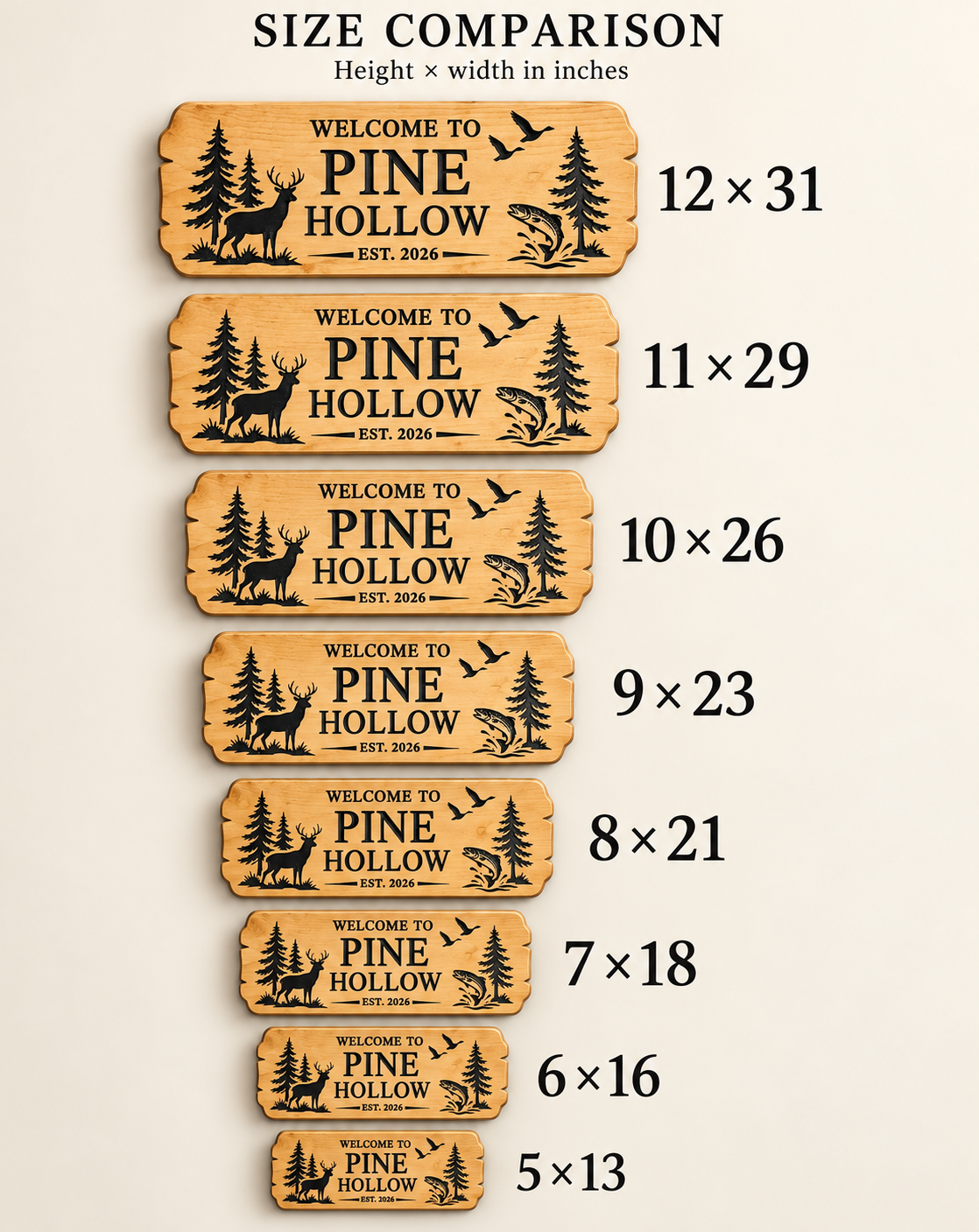 Engraved Wooden Cabin Sign | Personalized | Rustic
