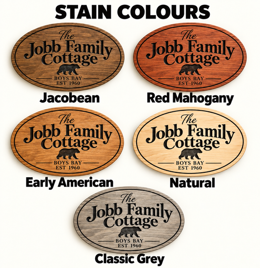 Wooden Engraved Bear Sign | Personalized