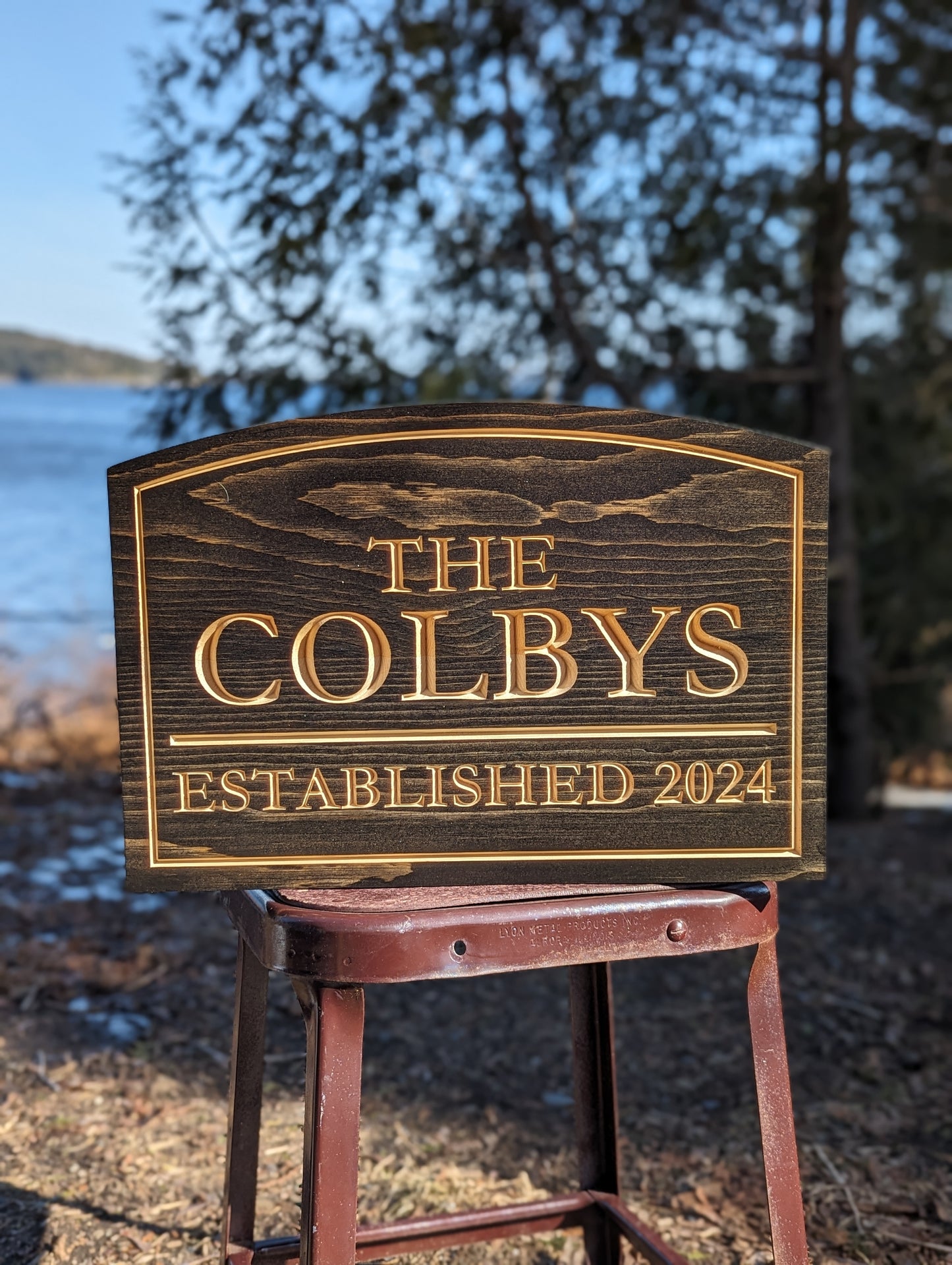 Curved Top Engraved Sign