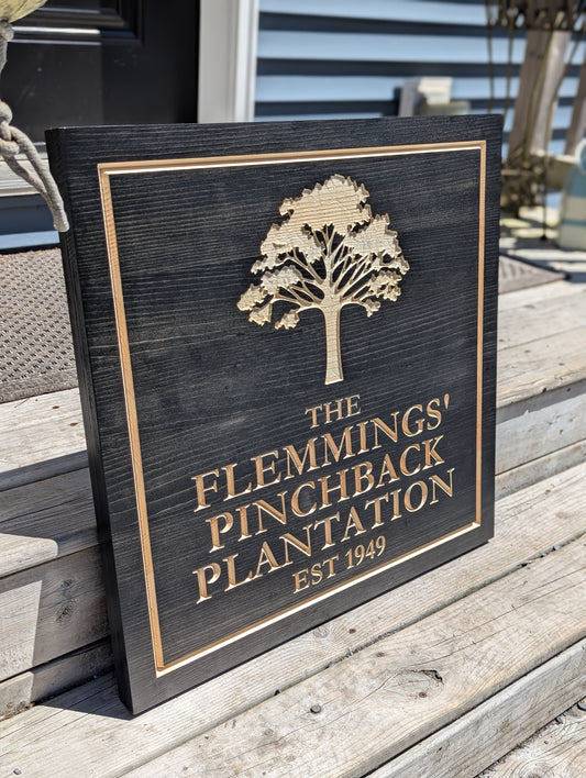 Square Engraved Sign
