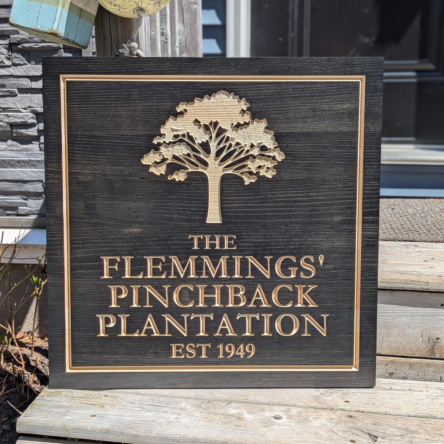 Square Engraved Sign