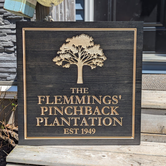 Square Engraved Sign