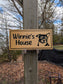 FUNDRAISER FOR A LITTLE AT A TIME: Custom Engraved Wood PET SIGN | Sign for Pets