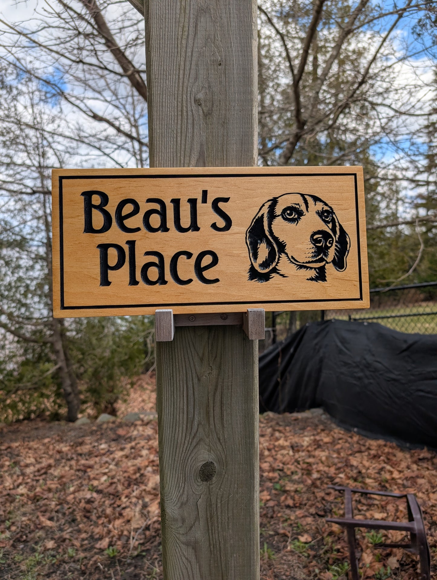 FUNDRAISER FOR A LITTLE AT A TIME: Custom Engraved Wood PET SIGN | Sign for Pets