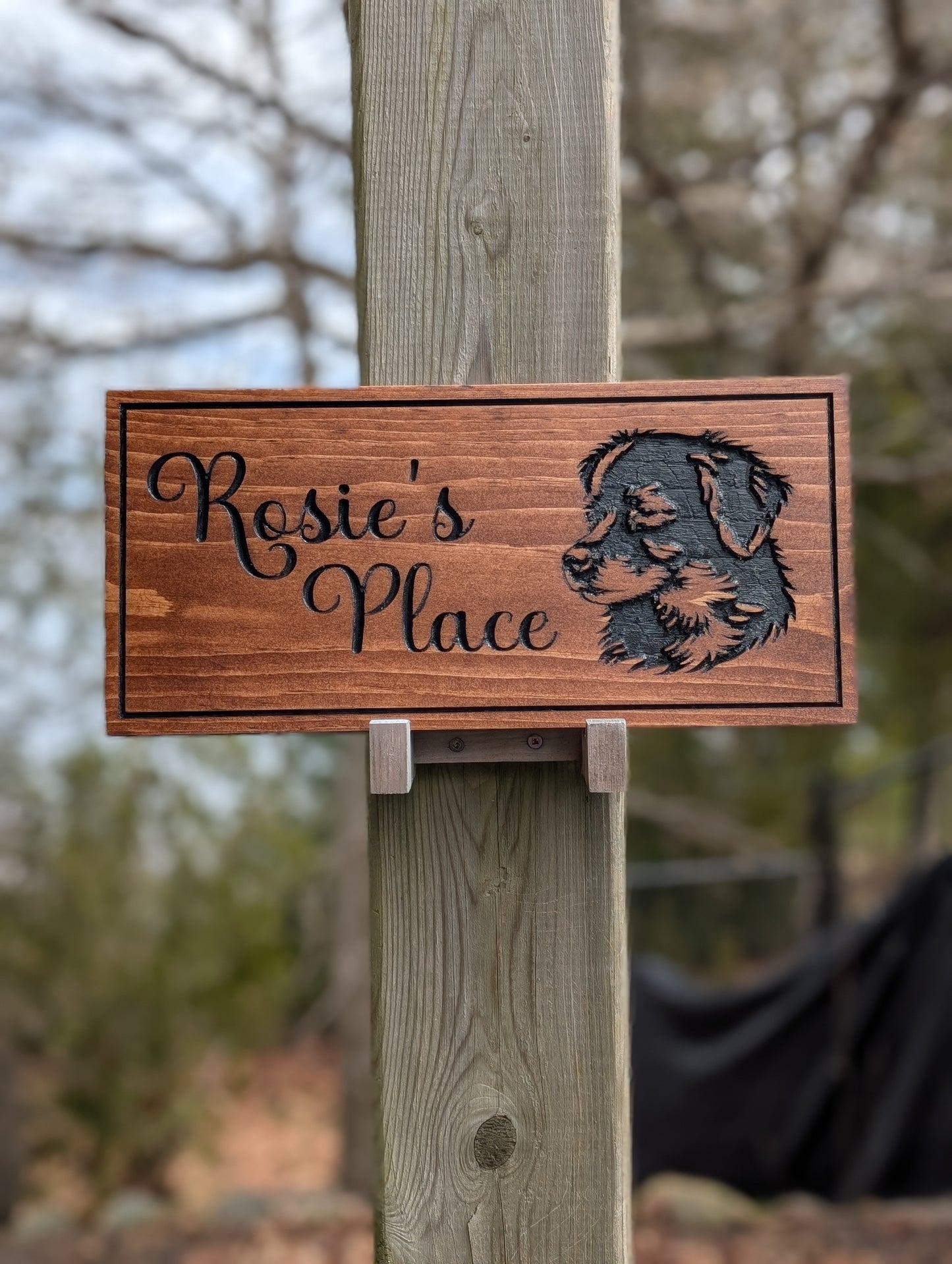 FUNDRAISER FOR A LITTLE AT A TIME: Custom Engraved Wood PET SIGN | Sign for Pets