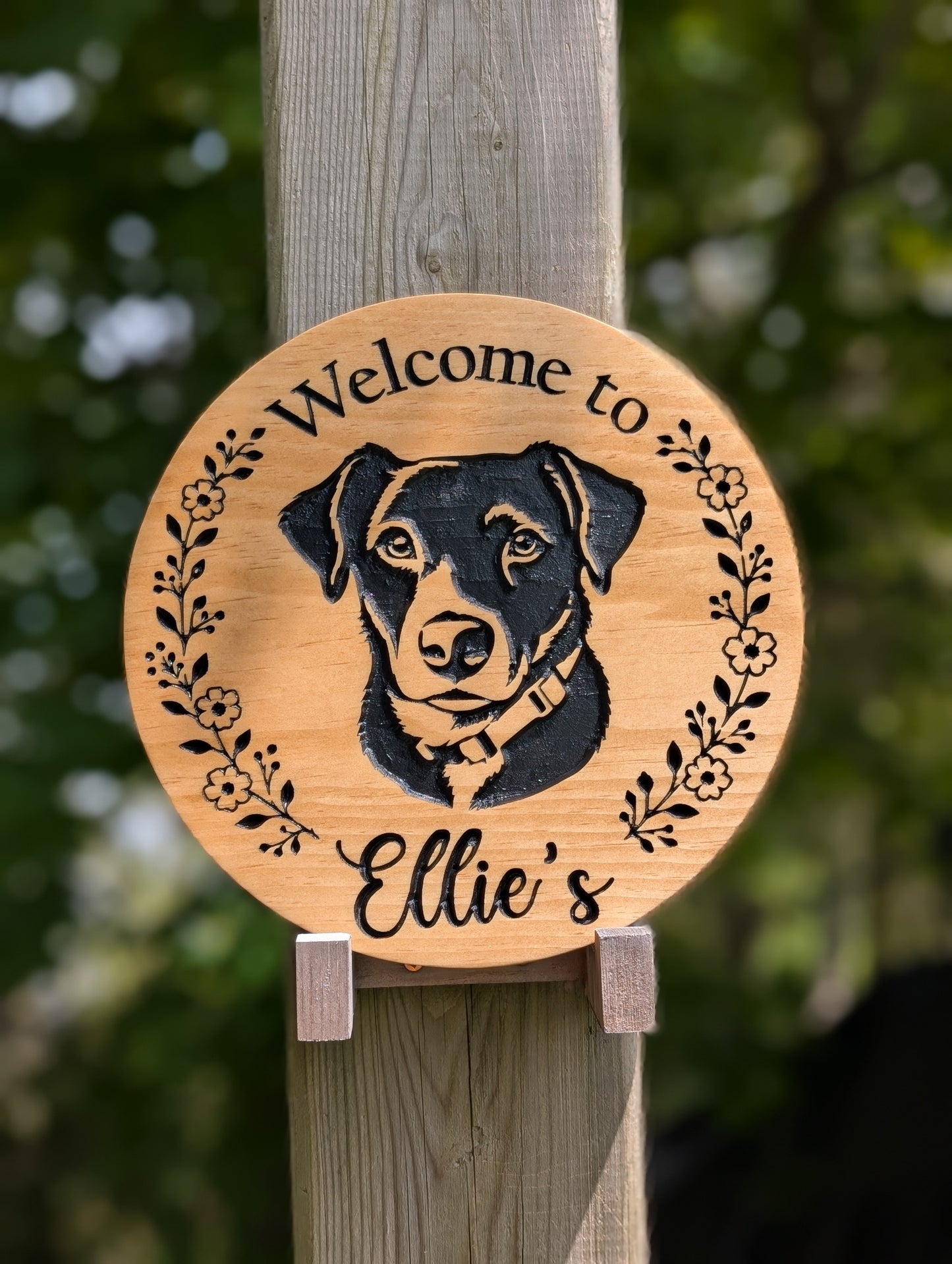 FUNDRAISER FOR A LITTLE AT A TIME: Custom Engraved Wood PET SIGN | Sign for Pets