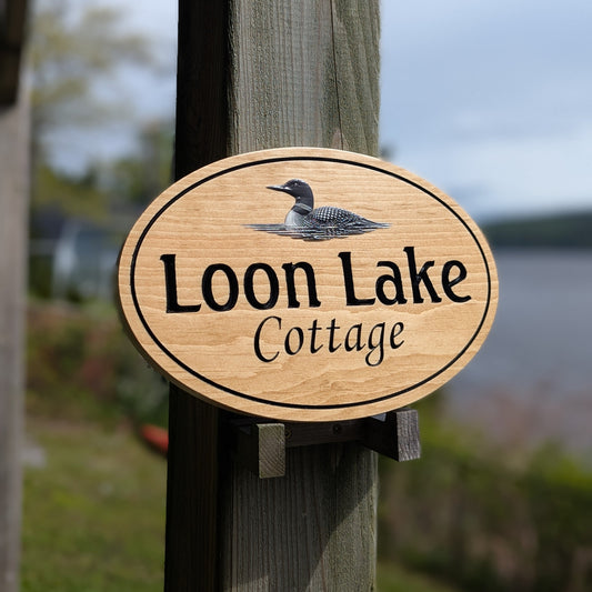 Personalized Engraved Oval Address Sign with full color designs : Custom Wood Plaque.