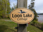 Personalized Engraved Oval Address Sign with full color designs : Custom Wood Plaque.