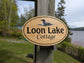 Personalized Engraved Oval Address Sign with full color designs : Custom Wood Plaque.