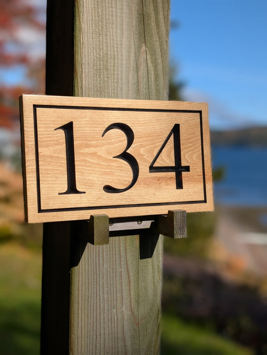 Engraved Street Number Sign