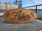 Wooden Engraved Oval Sign