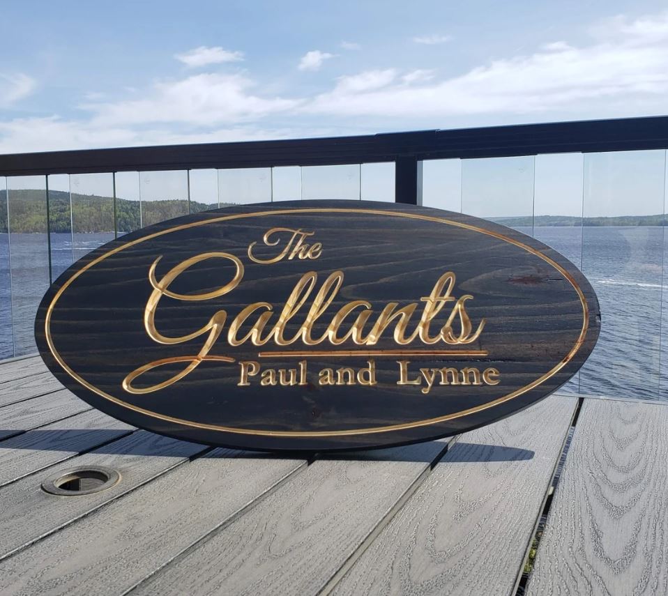 Wooden Engraved Oval Sign