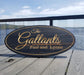 Wooden Engraved Oval Sign