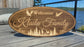 Wooden Engraved Oval Sign