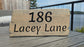 Wooden Engraved Address Sign