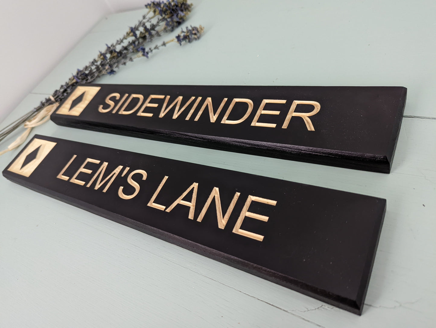 Wooden Engraved Ski Sign