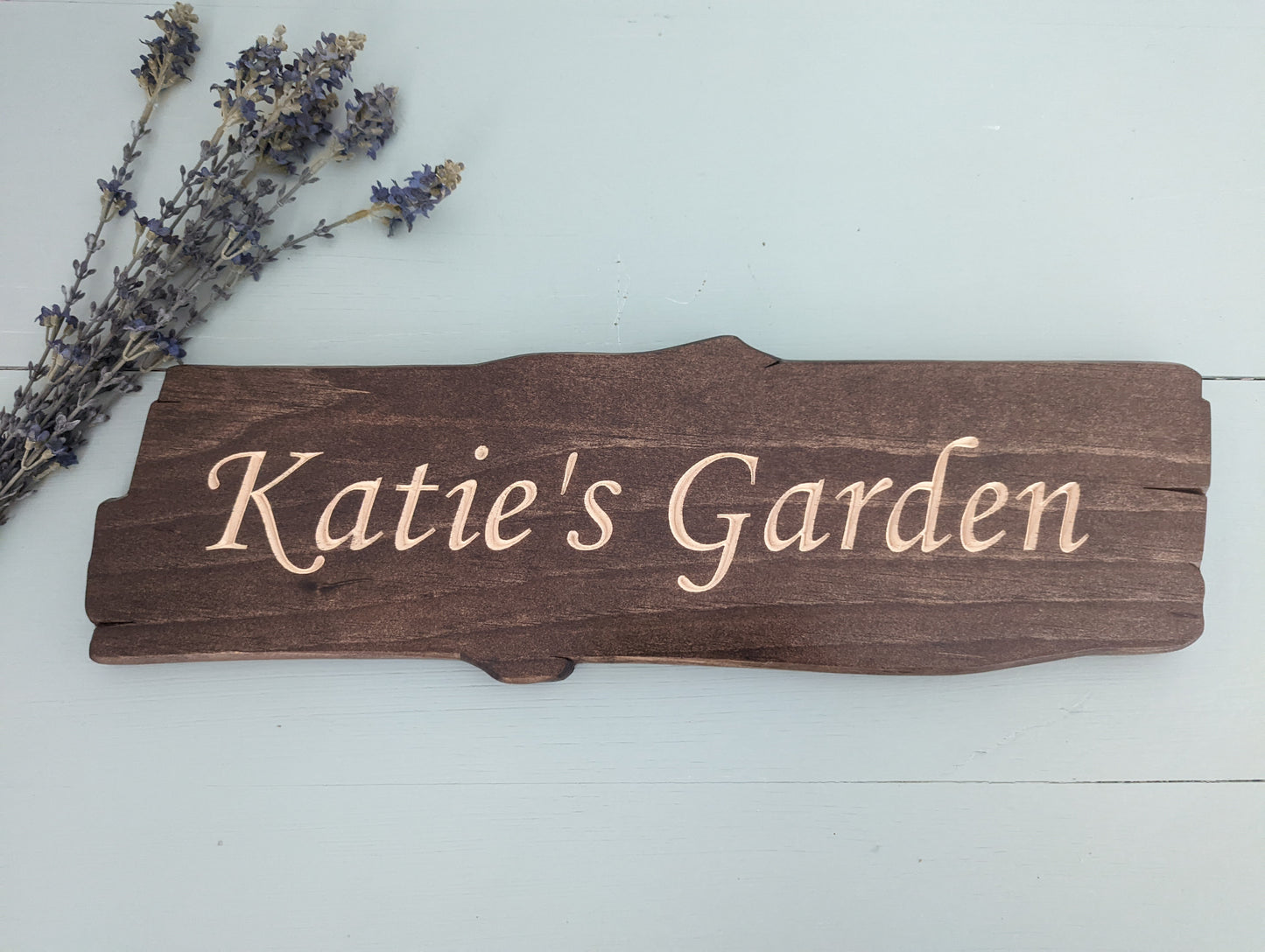 Wooden Engraved Rustic Sign - Style Two