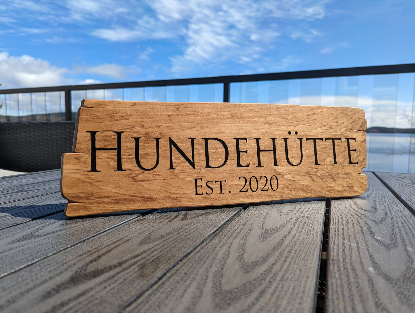 Wooden Engraved Rustic Style Sign - Style One