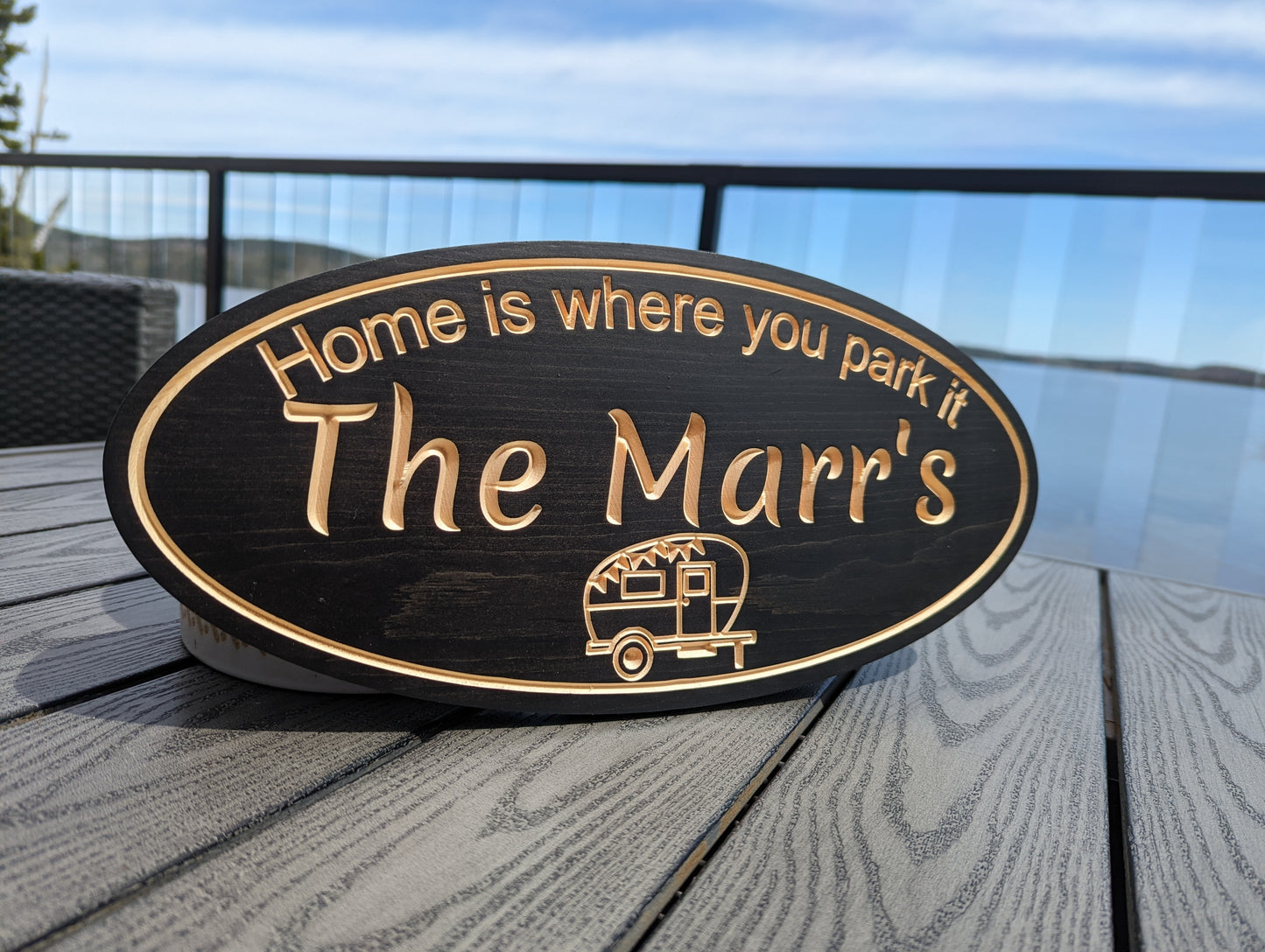 Wooden Engraved Double Sided Sign