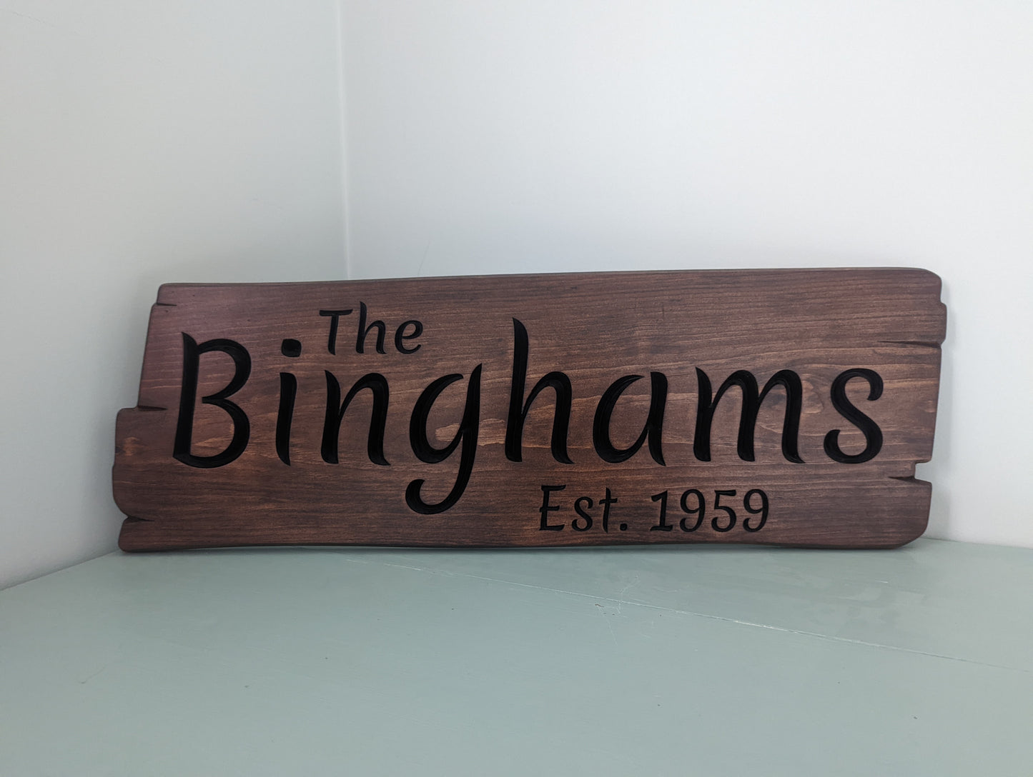 Wooden Engraved Rustic Style Sign - Style One