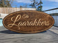 Wooden Engraved Oval Sign