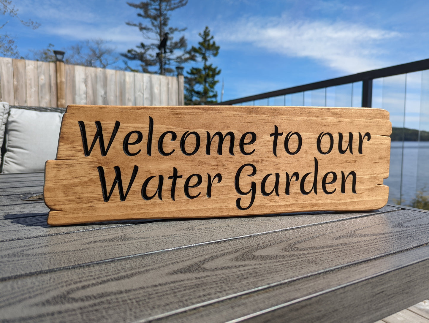 Wooden Engraved Rustic Style Sign - Style One