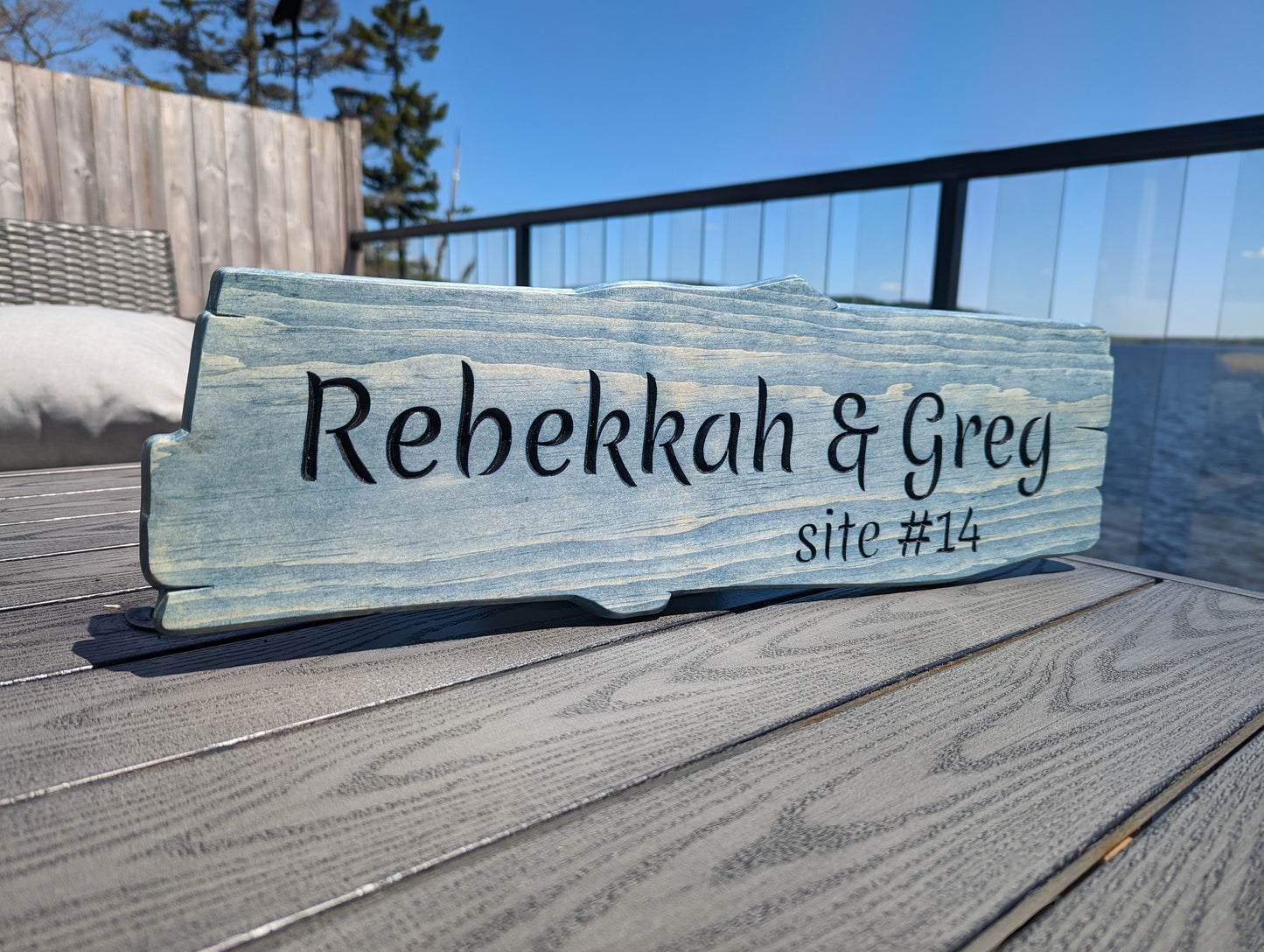 Wooden Engraved Rustic Sign - Style Two