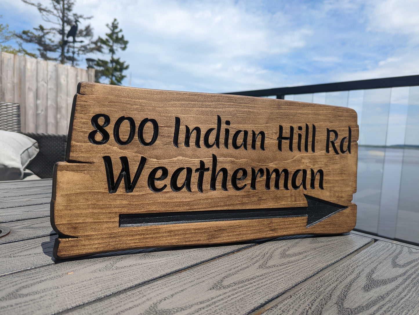 Wooden Engraved Address Sign