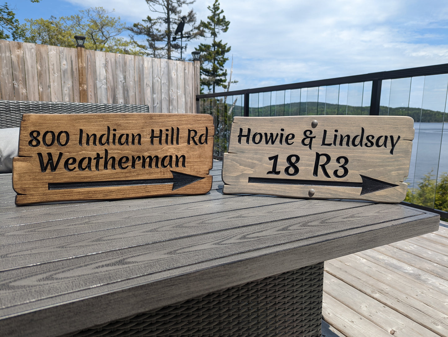 Wooden Engraved Address Sign