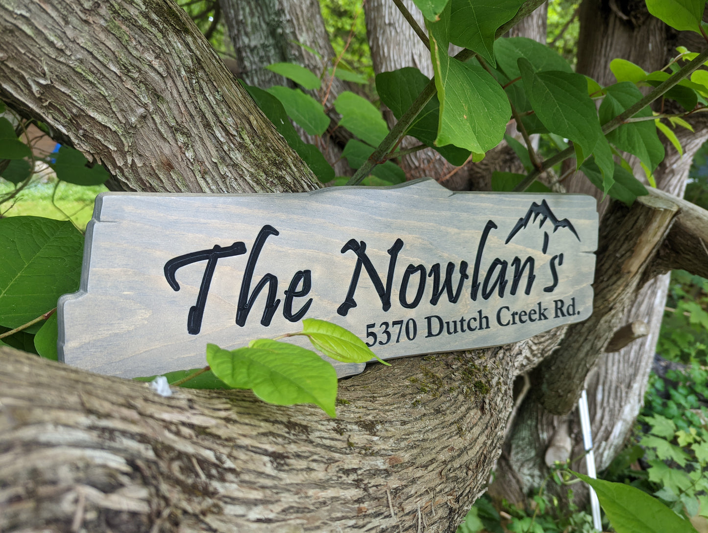 Wooden Engraved Rustic Sign - Style Two