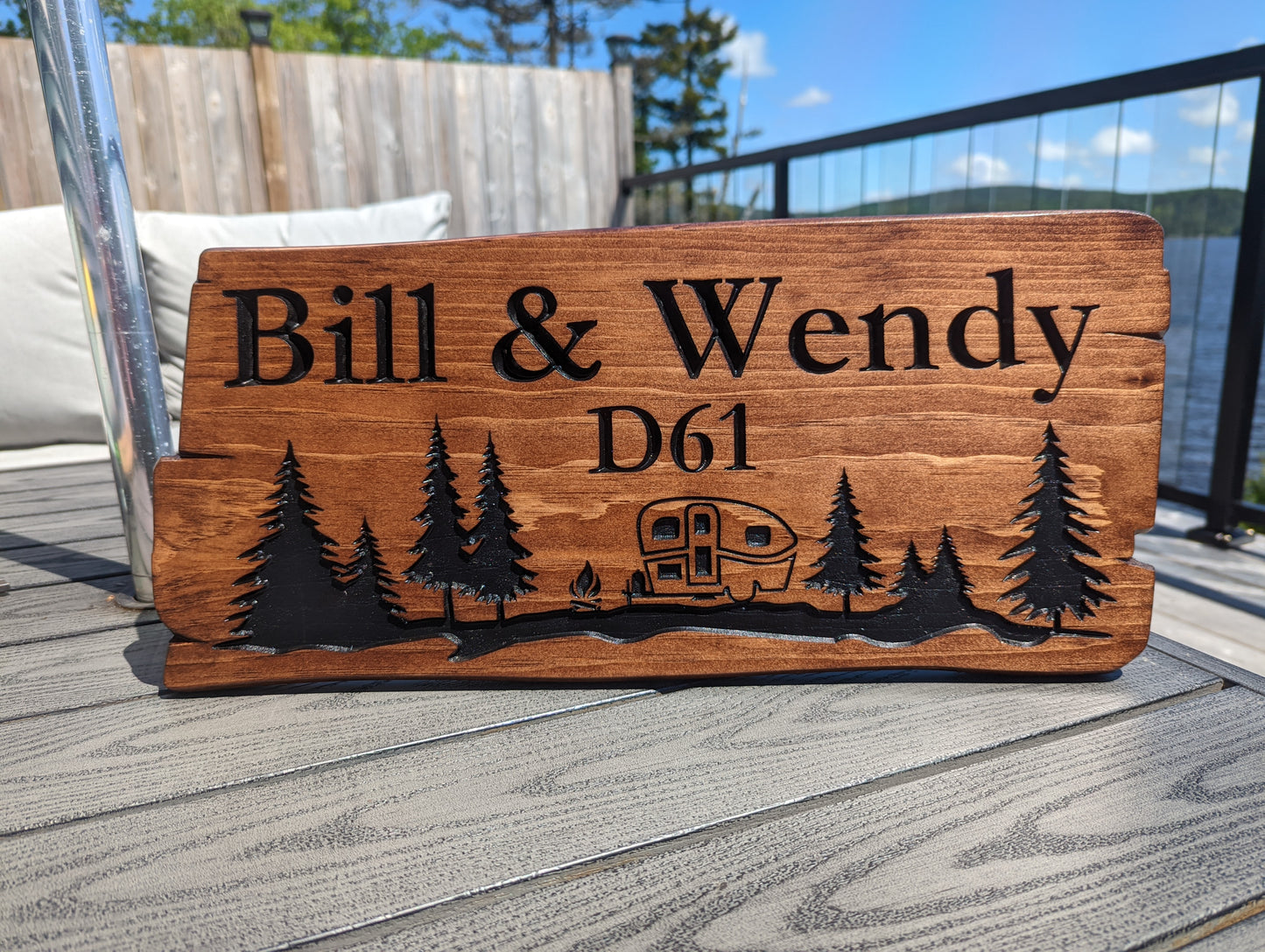 Wooden Engraved Address Sign