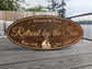 Wooden Engraved Oval Sign