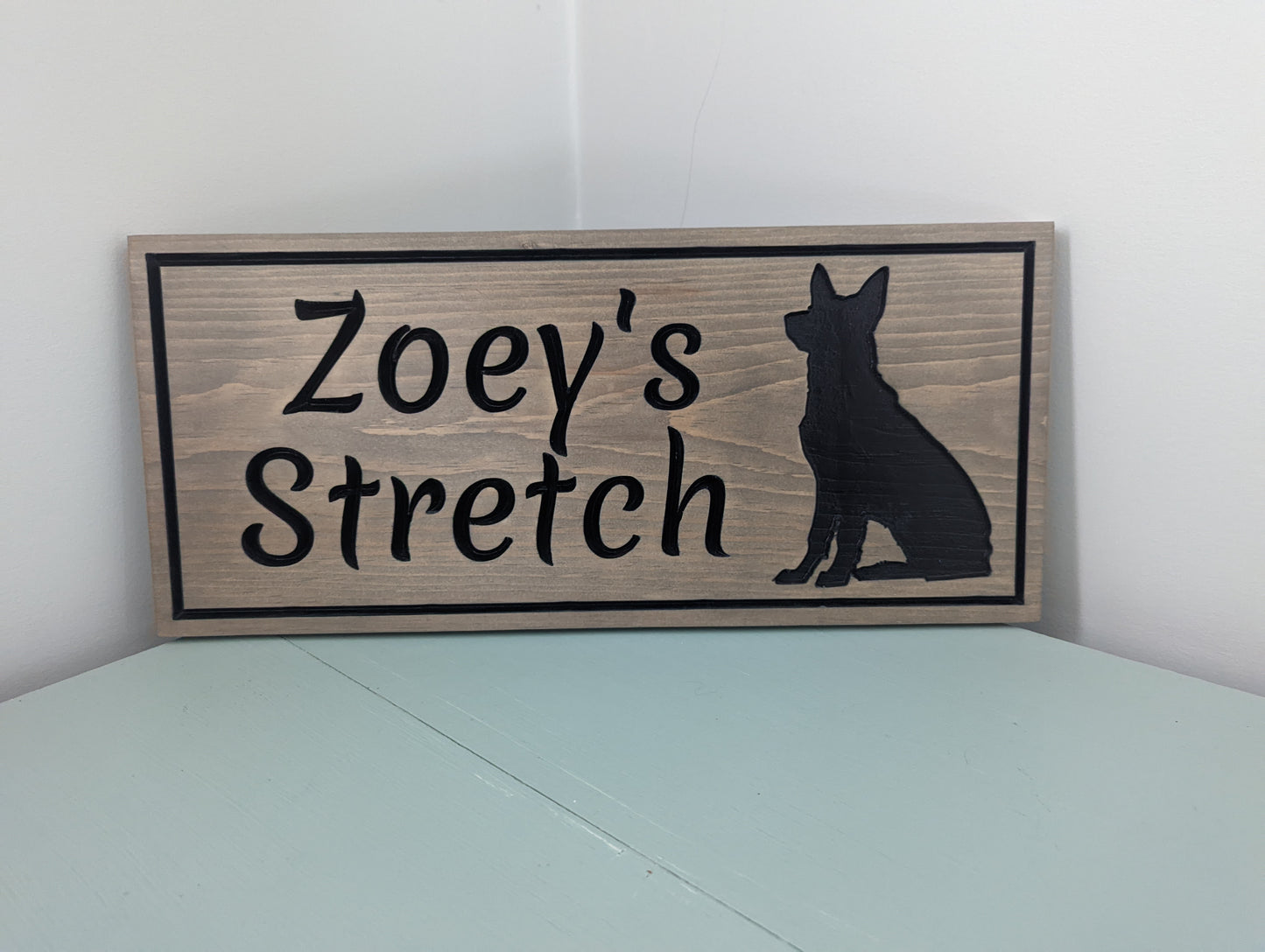 Wooden Engraved Rectangle Sign