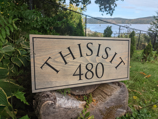 Wooden Engraved Rectangle Sign