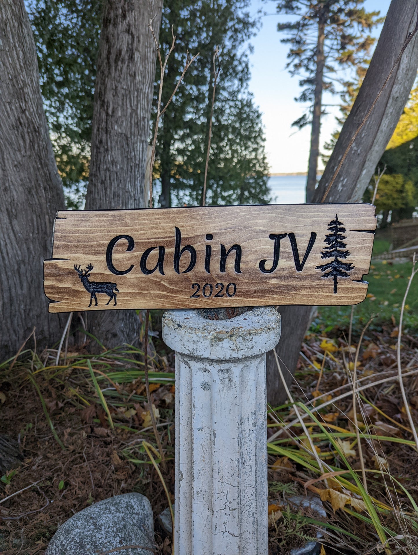 Wooden Engraved Rustic Style Sign - Style One