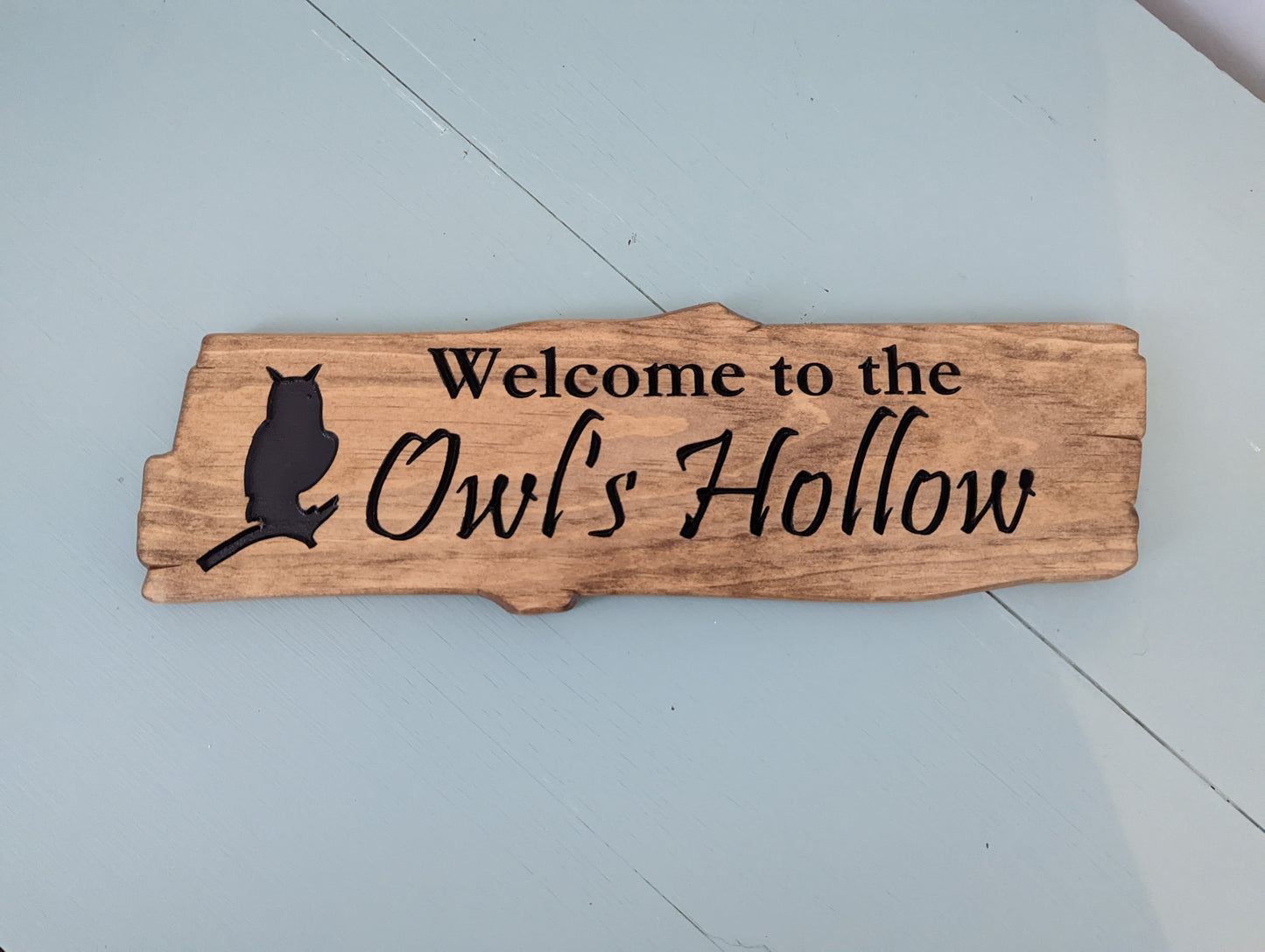 Wooden Engraved Rustic Sign - Style Two