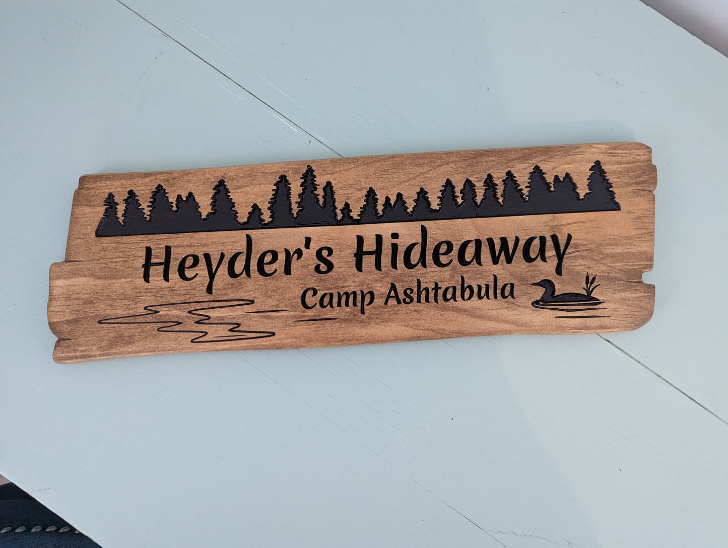 Wooden Engraved Rustic Style Sign - Style One