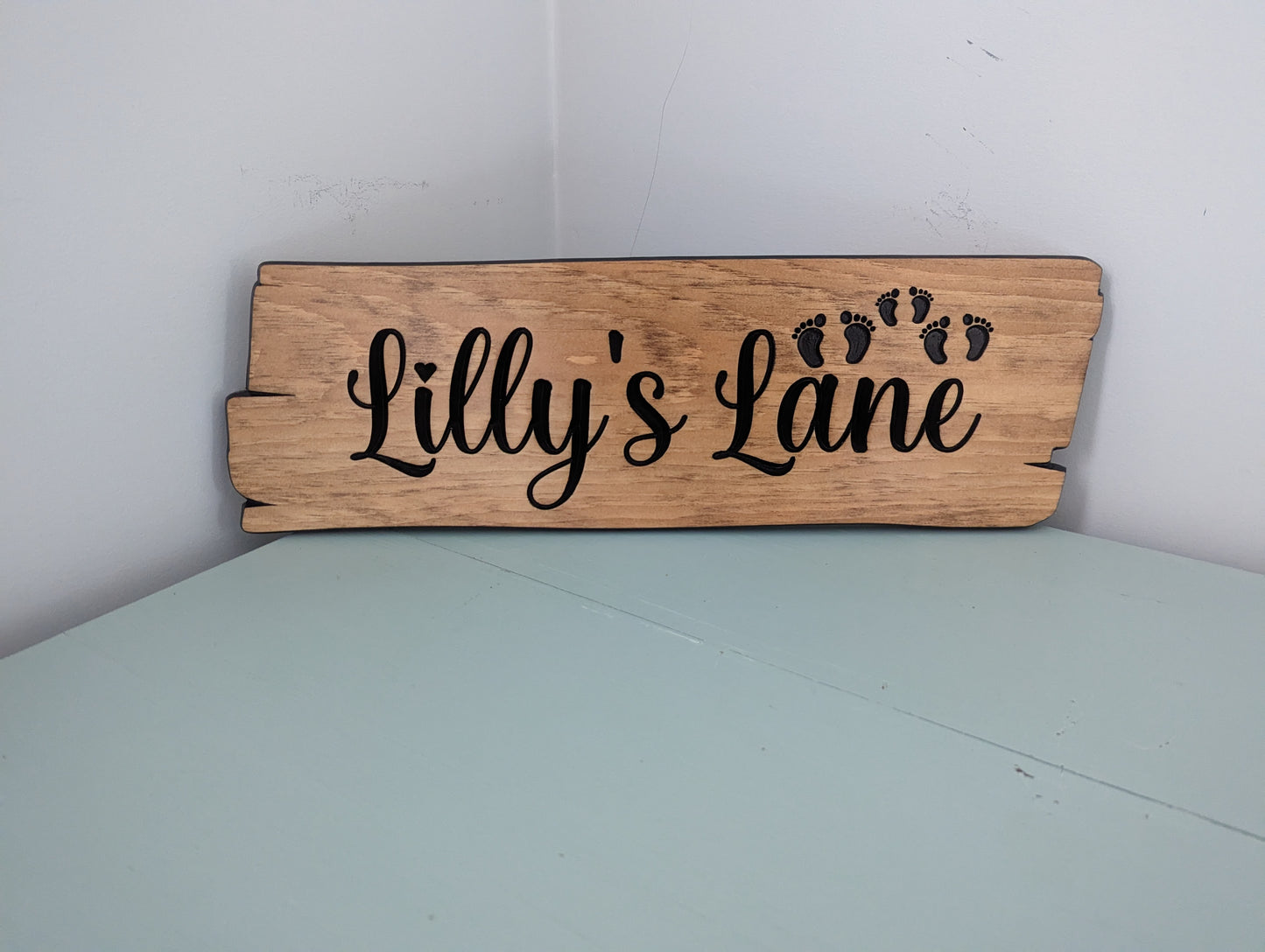 Wooden Engraved Rustic Style Sign - Style One