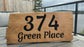 Wooden Engraved Address Sign